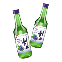 Liqueur traditionnelle coréenne de myrtille de Soju du fabricant de la Corée pour des cocktails bouteille en verre raisin prix raisonnable primaire