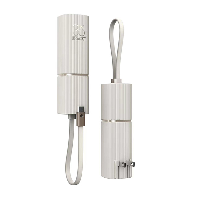5000mAh Portable Charger with LED Display 30W External Battery & Built-In Cables LI-Polymer Type AC Wall Plug Phone Charger