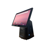 Terminal tout-en-un tactile 15,6 pouces avec Windows 11, Linux, Android 13, imprimante thermique intégrée pour restaurant