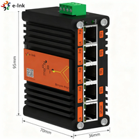 Mini-commutateur PoE industriel Gigabit 10 Gbit/s 5 ports, dispositif réseau Ethernet haute puissance, compact et robuste