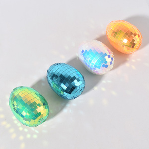 Silver Reflection Disco Ball PET Teen Easter Mirror Eggs Christmas Decoration Hot Selling Resurrection Egg Halloween - Product Image 5