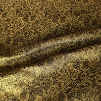 NAIS Nouveau Tissu Jacquard Brocart 3D Métallique Or Argent 100% Polyester Gaufré Lurex pour Robes, Tenues de Soirée, Vêtements de Nuit et Rideaux