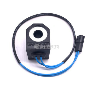 Senwitt ขดลวดโซลินอยด์วาล์ว12V 24V สำหรับ DH220ควบคุมความเร็วในการเดินทางของรถขุด Doosan Daewoo 5 150 225 7 DX300 - Product Image 5