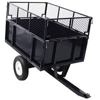 Remorque utilitaire Steeltreks Hardware Tools de 750 lb et 22 pieds cubes avec chariots de remorquage robustes pour pelouse, jardin et autres outils