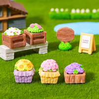 Ornamen Lanskap Miniatur untuk Berkebun, Bunga Kecil, Dekorasi Meja Rumah, Kerajinan Resin DIY, Aksesoris Ornamen Kecil