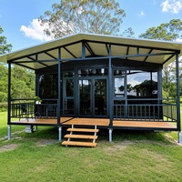 Maison conteneur pliable et extensible à double aile 20FT 40FT, préfabriquée, moderne, pour hôtel, supermarché, entrepôt, villa, en acier sandwich