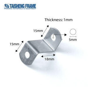 Herrajes para Marcos de Fotos TS K133B, Color Plateado, Clips en Forma de <span class=keywords><strong>Z</strong></span> para Esquinas de Lienzos, Soportes en <span class=keywords><strong>Z</strong></span> para Fijar Marcos de Fotos - Product Image 4