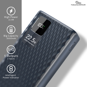 JOKO 2026 รุ่นขายดีที่สุด พาวเวอร์แบงค์พกพา 30000mAh พร้อมที่ชาร์จเร็ว 22.5W สำหรับแล็ปท็อป กำลังไฟสูง 20W - Product Image 4