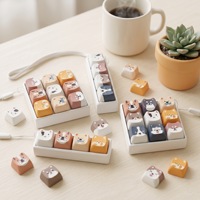 Porte-clés Clavier Mignon Chien, Jouet Anti-Stress Créatif, Testeur de Switch de Clavier Mécanique, Pendentif Kawaii pour Sac à Dos