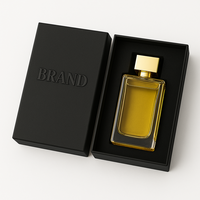 Boîte d'emballage cadeau de parfum avec logo en relief de luxe pour hommes | Boîte rigide personnalisée simple pour bouteille de parfum