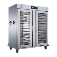 Chariot chauffe-plats mobile Truelen électrique, double couche or et argent, en acier inoxydable, économe en énergie 2.6KW, pour cuisine commerciale