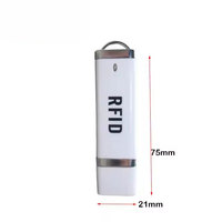 Precio de fábrica Mini lector USB portátil 13,56 Mhz Lector de tarjetas HF ISO 14443A Lector NFC para teléfono o computadora Android