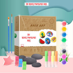 Juego de juguetes de dibujo educativo DIY de pintura de roca básica 3D 10 Mash Rocks 2025 precio directo de fábrica para niños - Product Image 6