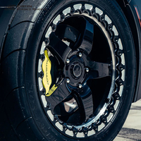 Jantes en alliage d'aluminium forgé monobloc personnalisées de 15, 17 et 18 pouces, finition noire brillante avec système Beadlock, pour Porsche, Ferrari, Honda