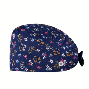 หมวกสครับยืดหยุ่น ผ้าฝ้าย พิมพ์ลายการ์ตูน ดูดซับเหงื่อ หมวกทำงานร้านเสริมสวย ร้านขายสัตว์เลี้ยง หมวกสครับคริสต์มาส ปีใหม่ ชุดยูนิฟอร์ม - Product Image 4