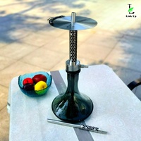 Set Hookah Shisha Geometri Techno Stainless Steel Asli Rusia untuk Pesta, Klub, Luar Ruangan, Pantai, Berkemah, Merokok Shisha Chicha