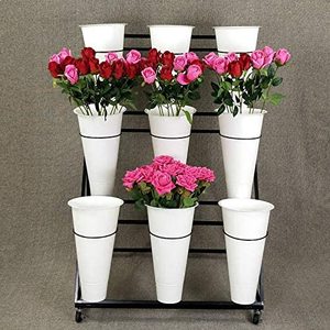 Expositor Metálico para <span class=keywords><strong>Flores</strong></span> con 12 Cubos, Estante Metálico para Exhibición de <span class=keywords><strong>Flores</strong></span> en Supermercados - Product Image 3