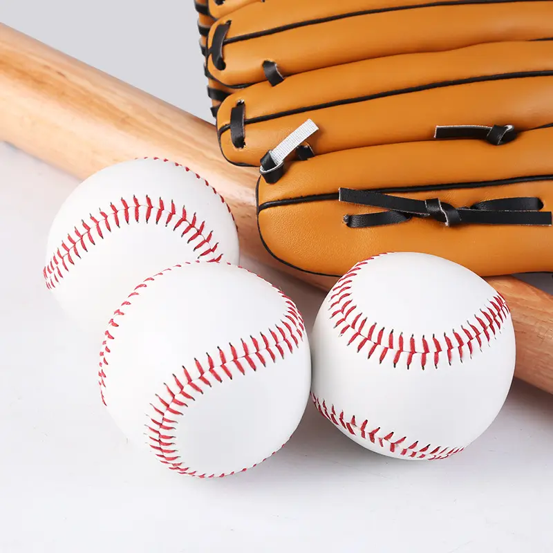 Peralatan Baseball karet kulit grosir 9 inci kualitas tinggi bola bisbol kustom bisbol dengan pemberat