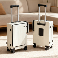 Sac de voyage moderne 2026 tendance, format cabine 20 pouces, à ouverture frontale, pour ordinateur portable, avec compartiment passeport et chargement USB, durable et léger