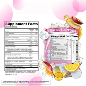 Kreatin Wanita Merek Proprietari, Bubuk Kreatin Monohidrat Bubuk Kreatin Mengandung L-glutamin, Biotin, dan Kolagen - Product Image 2
