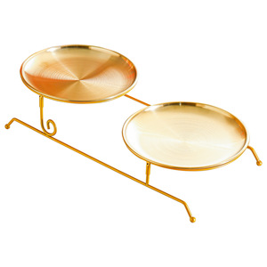 Modern Minimalist Three Tier <b>Stainless</b> <b>Steel</b> Dessert <b>Rack</b> Foldable Detachable For Home Use - Product Image 5