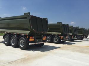 Hydraulic U Shape Type Steel Tipper Dump Semi <b>Trailer</b> for 33CBM 35CBM 40T 50T 60T 70T With 3 4 5 Axle 3Axles 4Axles - Product Image 2