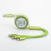 Cable de Carga 3 en 1 Personalizado, Cable USB Retráctil, Cables de Datos para iPhone, Cargador Tipo C para iPhone y Samsung