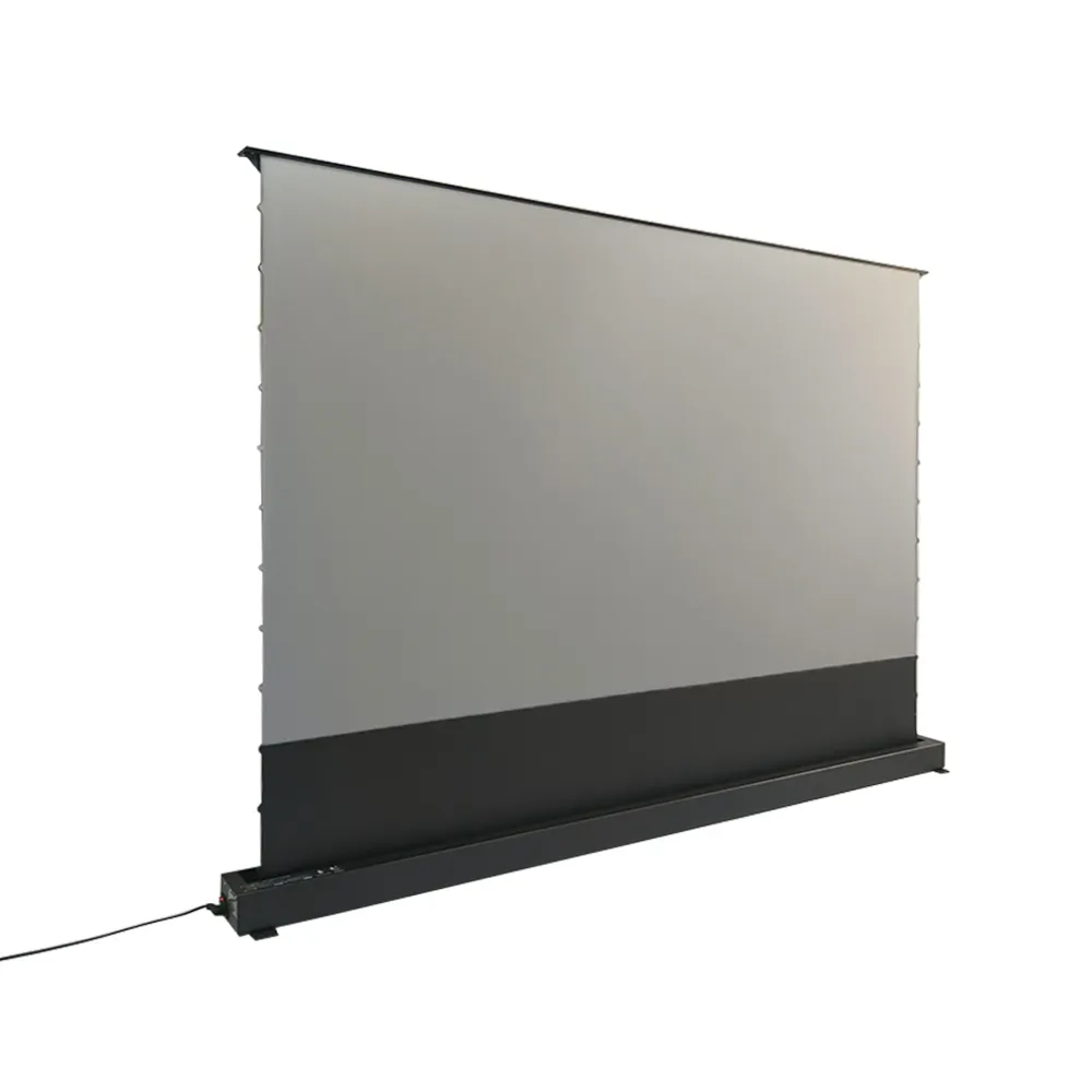 High Definition Fast Fold Projector Screen 120" Motorized Floor Rising ALR Projection Screen for Ultra Short Throw Projectors