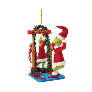 Adorno de árbol de Navidad, colgante acrílico, divertido <span class=keywords><strong>Grinch</strong></span> verde, decoración navideña para el hogar, regalo para fiestas, venta al por mayor - Product Image 2