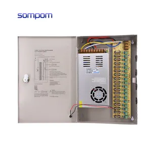 Sompón-fuente de alimentación conmutada, 12V, 30A, 360W, 18 canales, videovigilancia, caja con certificado CE