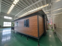 Maison mobile extensible de luxe préfabriquée à 3 chambres, style rustique, design compact et abordable pour villa et immeuble de bureaux