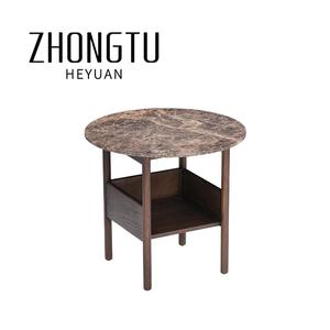 <span class=keywords><strong>Table</strong></span> d'appoint moderne ronde <span class=keywords><strong>en</strong></span> bois massif <span class=keywords><strong>Table</strong></span> d'appoint nordique <span class=keywords><strong>en</strong></span> bois pour salon, café central, petite <span class=keywords><strong>table</strong></span> <span class=keywords><strong>à</strong></span> double couche <span class=keywords><strong>en</strong></span> marbre pour magazines - Product Image 2