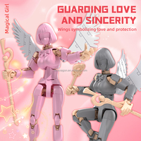 Figurine d'action de guerrière magique, jouet à assembler, robot 3D ailé, modèle de fille d'anime de dessin animé, décoration, cadeau