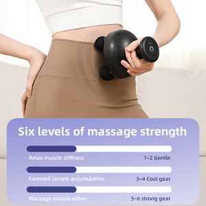Masseur musculaire électrique avec 4 boules de massage rechargeables pour soulager les épaules, les cuisses et l'abdomen, rose - Product Image 5