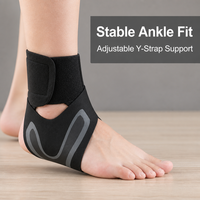 Attelle de cheville en Y à compression réglable pour la course, le basketball, l'entraînement physique et les sports – Soutien sécurisé de la cheville