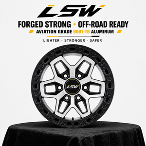 ล้อแม็กซ์ฟอร์จ LSR6007 6x139.7 ET0 ET-12 ขนาด 17 18 20 นิ้ว สีดำปัดเงา สำหรับ Ford Bronco F150  สินค้าขายดี มีจำนวนจำกัด - Product Image 4