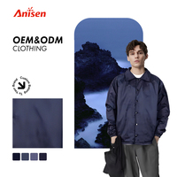 Nouvelle veste confortable et respirante pour entraîneurs en nylon vierge avec logo de marque personnalisé grande taille pour hommes