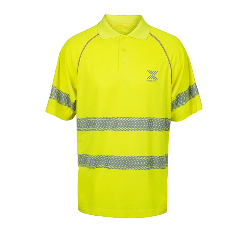 Camiseta DE SEGURIDAD reflectante LX Security, camiseta Polo de alta visibilidad, camiseta de trabajo de seguridad de manga corta
