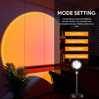 Lampu Sunset - Proyektor Cahaya Atmosfer - 16 Warna & 4 Mode - USB