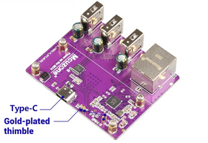 บอร์ดขยายพอร์ต Gigabit Ethernet สำหรับ Orange Pi Zero 2W ชุดพัฒนาการเชื่อมต่อและจ่ายไฟแบบพินด้านบน - Product Image 3