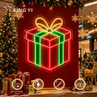 Enseigne néon LED pour décoration de Noël, art mural, lumière néon acrylique, publicité pour fêtes, parcs, couleurs personnalisables
