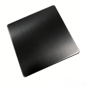Plaque en acier inoxydable brossé noir <span class=keywords><strong>titane</strong></span> ASTM A240 201, sans traces de doigts, tailles personnalisées, traitement sur mesure - Product Image 1