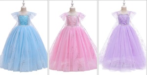 Nuovo Vestito da Principessa <span class=keywords><strong>Frozen</strong></span> per Bambine, Abito con Paillettes a Fiocco <span class=keywords><strong>di</strong></span> Neve, Fornito Direttamente dal Produttore - Product Image 2