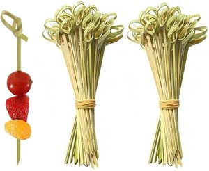 4.7 inch tre trái cây Picks 100% tre tự nhiên Knot xiên Cocktail Picks handmade tăm xỉa răng - Product Image 6