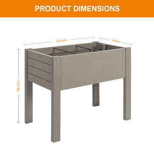 Boîte de plantation de jardin extérieur Lit surélevé <span class=keywords><strong>en</strong></span> <span class=keywords><strong>résine</strong></span> et <span class=keywords><strong>jardinière</strong></span> - Product Image 4