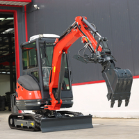 Mini-excavatrice sur chenilles de 2500 kg avec moteur diesel KOOP, composants hydrauliques Eaton, pompe et boîte de vitesses