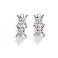 Accessoires de piercing DIY gothiques en acier inoxydable, boule à pointes et boule lisse solide, les plus vendus