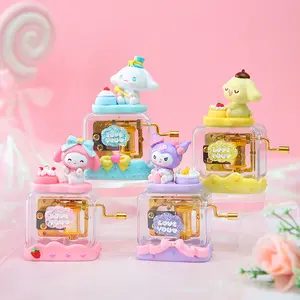 2023 Creative Pig Star Moon San-rio Mechanism Music Box Kids' Surprise Gift Melodi Kulomi Home Decoration Soothing Ornaments