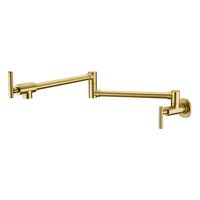 Robinet de cuisine thermostatique en acier inoxydable au design moderne avec douchette extractible, rotation à 360 degrés, fixation murale monotrou