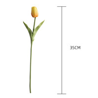 Fleurs artificielles au toucher réel Mini tulipe 35cm Tulipe en PU pour la décoration de la maison, des fêtes et des mariages